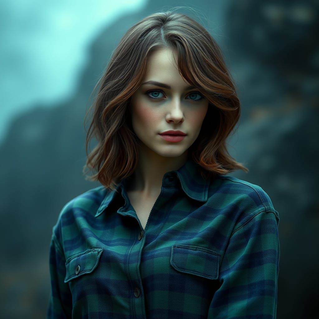 Ethereal Keira Knightley in Richly Textured Plaid