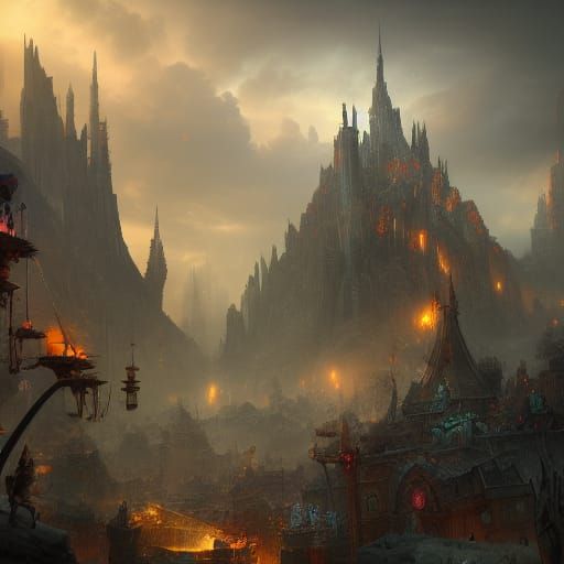 Detailed Matte Painting of Clash in 8K Resolution