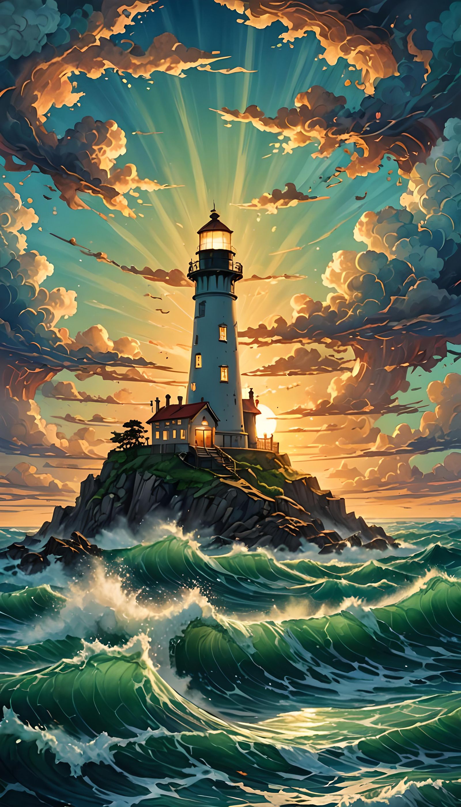 A lighthouse is brighter than the sun