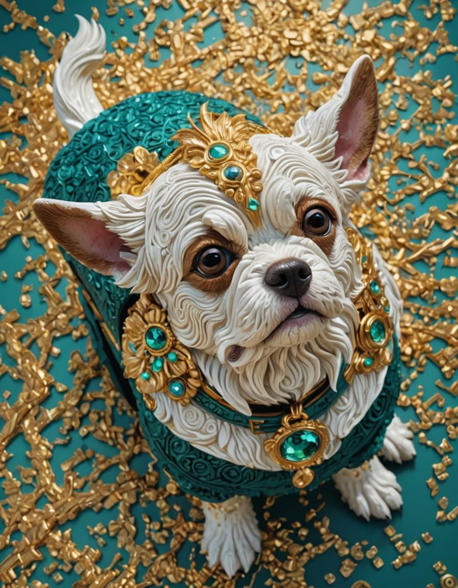 Intricate 'Gizmo' Design in Holographic Impressionism