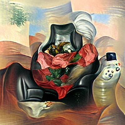 Vase of Roses with Reclining Woman: Oil Painting