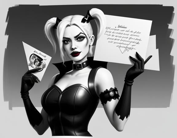 Harley Quinn in Roy Lichtenstein Style