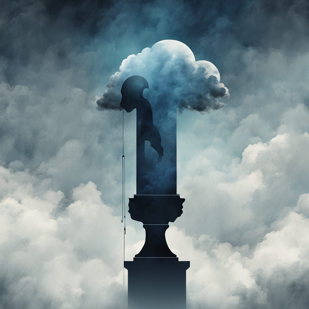 Minimalist Book Cover: Abstract Silhouette in Watercolor Sty...