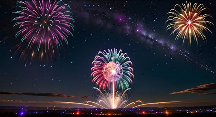 Vibrant Cosmic Christmas in Triadic Colors