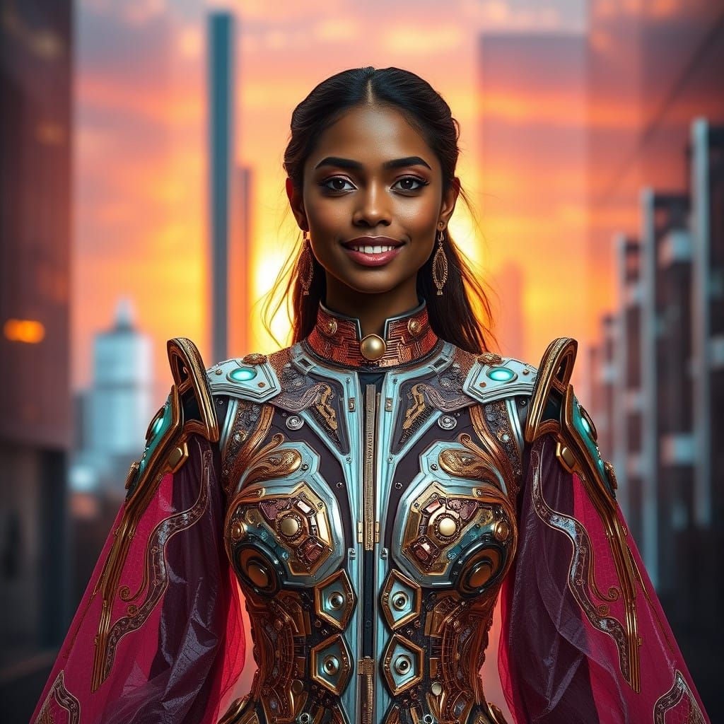 Futuristic Fashion Top Model