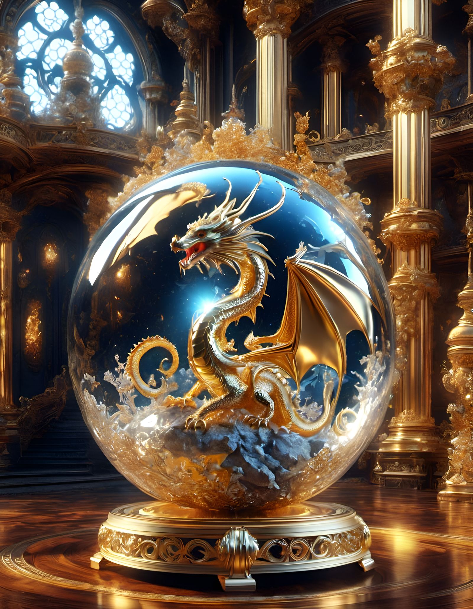Golden Dragon Sphere
