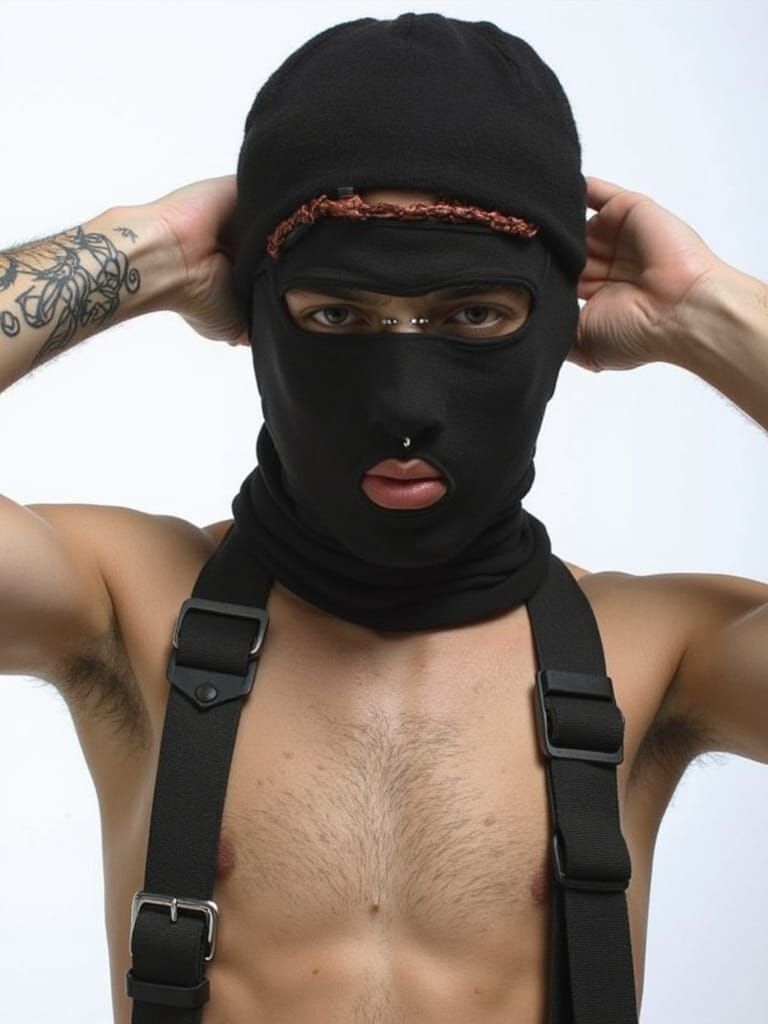 Portrait of a Woman in a Balaclava