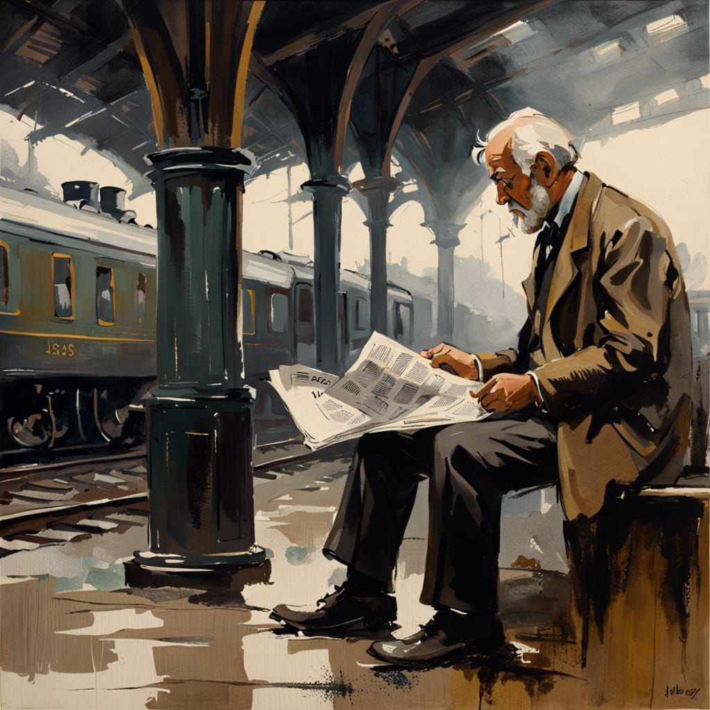 Friendly old newspaper man