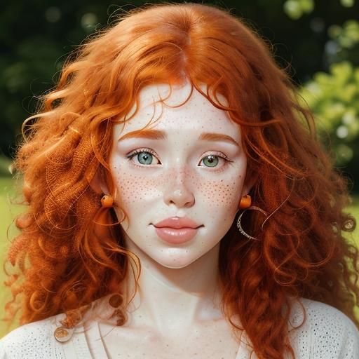 Pretty Irish Woman Portrait in Hyperrealistic Oil Painting