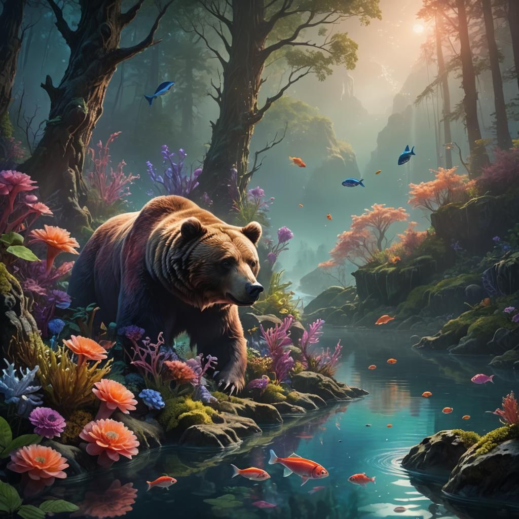 Bear Watching Coral Reef in Smoky Mountains