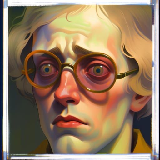 Distorted Faces on Eyeglasses in Expressive Style