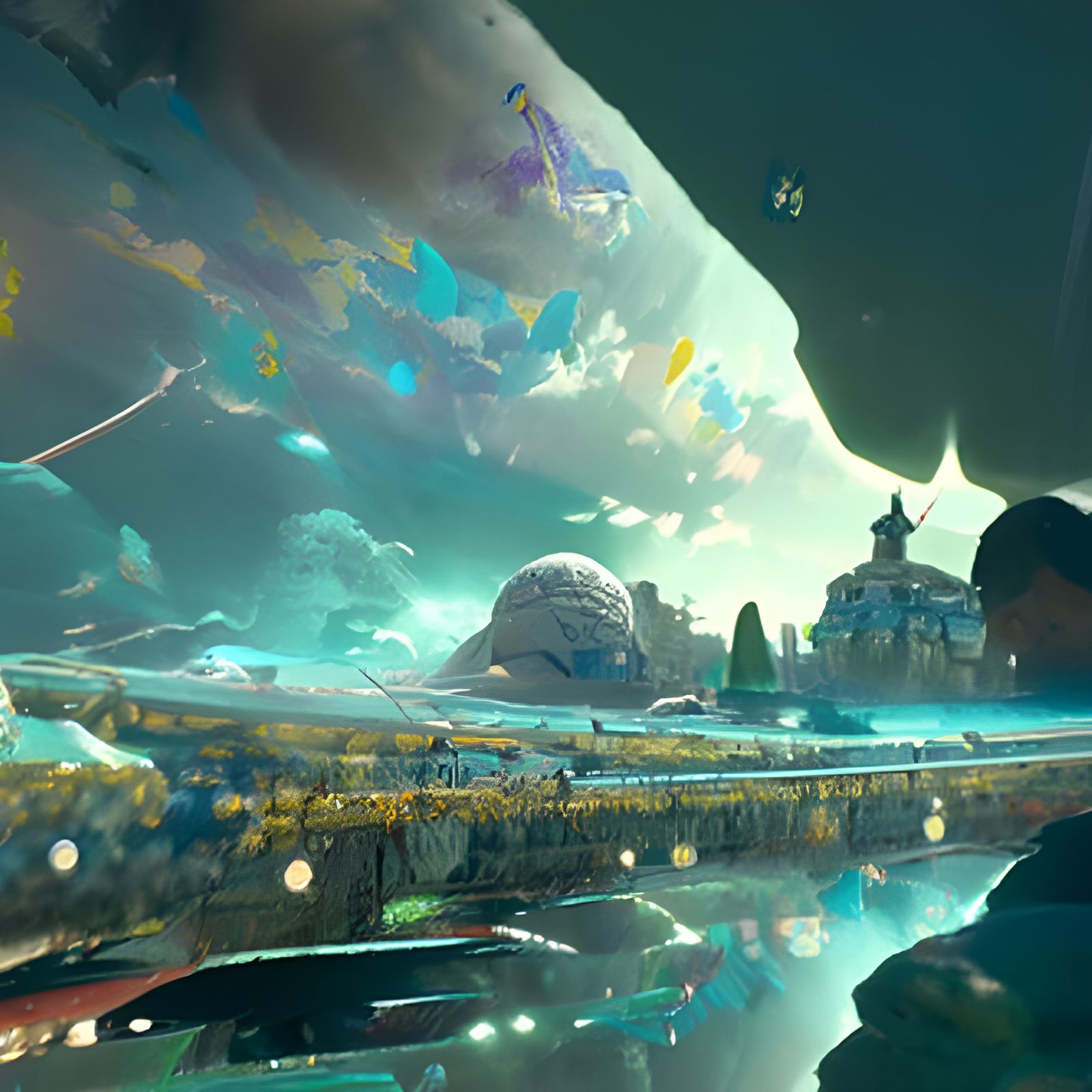 Starlight Knight's Starship: Anime-Inspired Space River