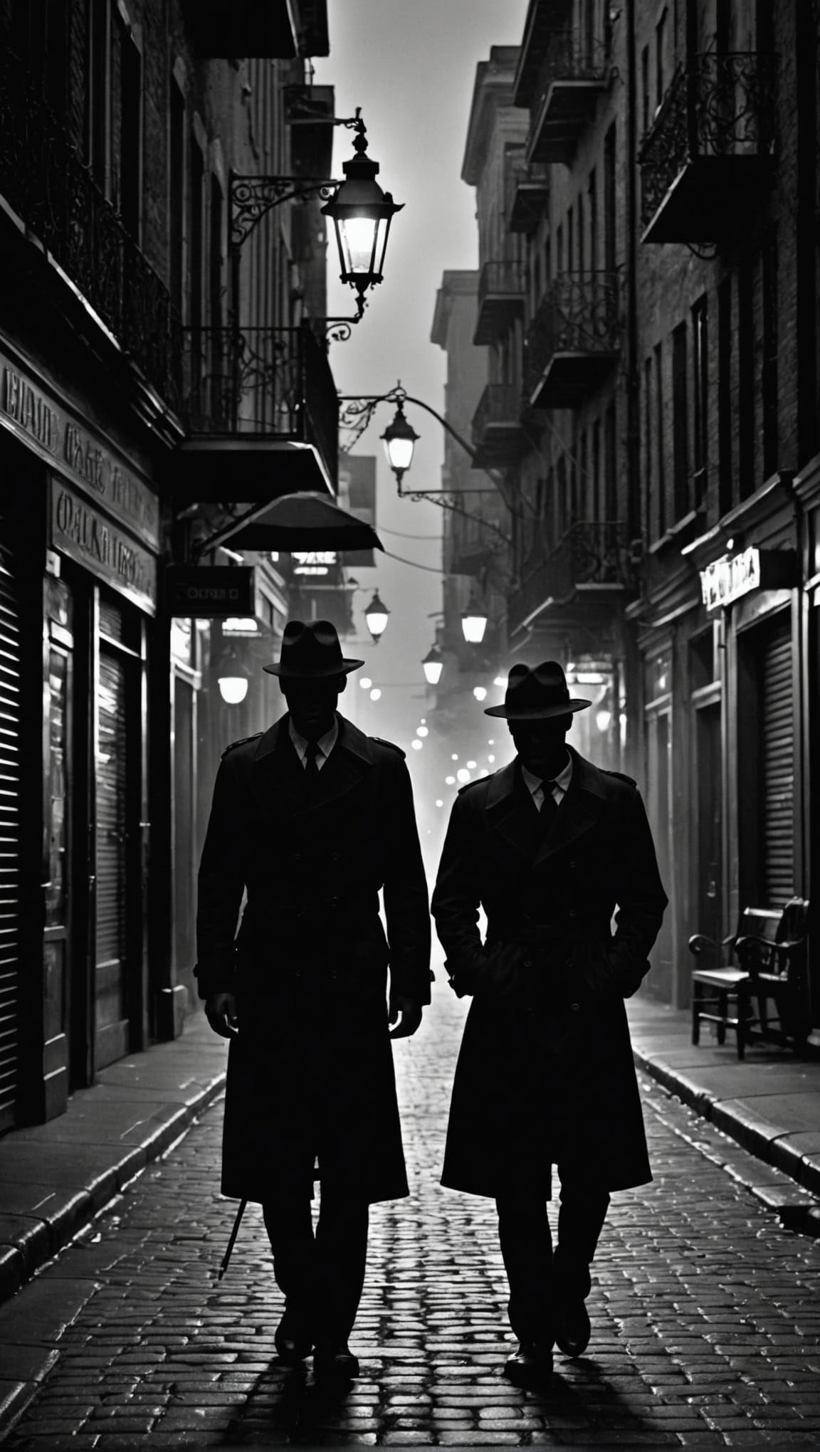 Sinister Men in Shadows on Bourbon Street