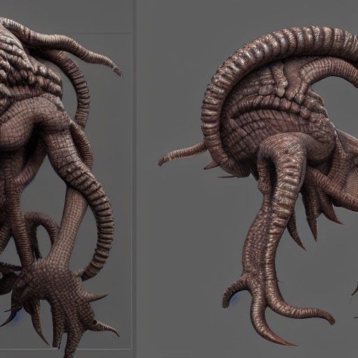 Demogorgon Rendered with 3D Shading