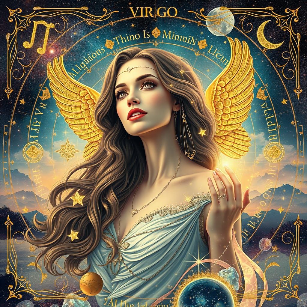 Virgo Goddess in Celestial Dreamscape