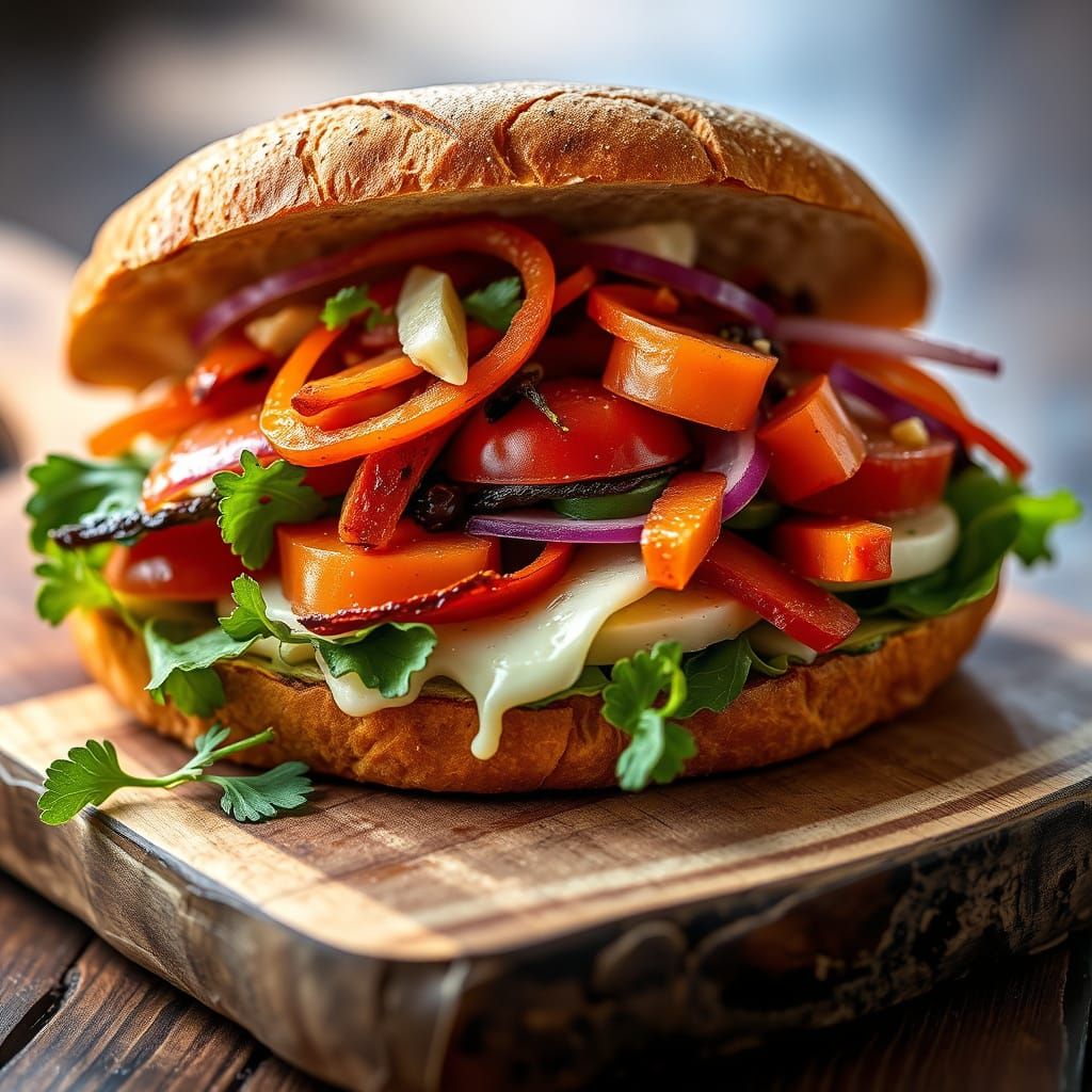 Hyperrealistic Sandwich Food Photography