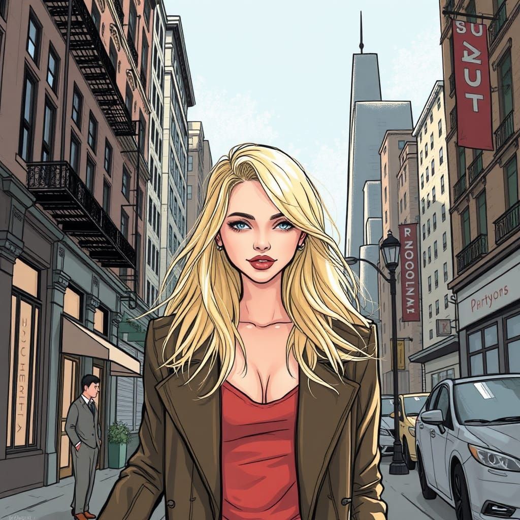 Blonde in the City: Comic Book Art
