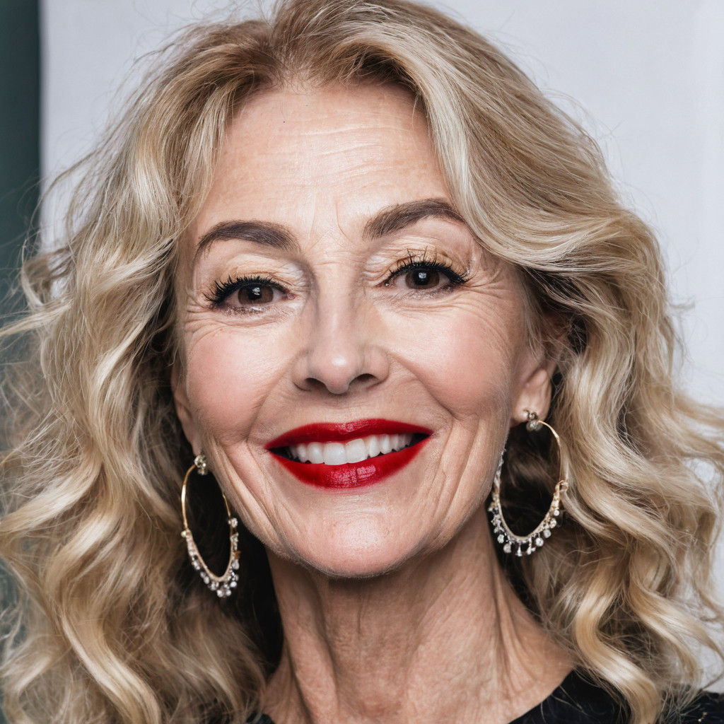 Elegant Italian Woman in Golden Earrings