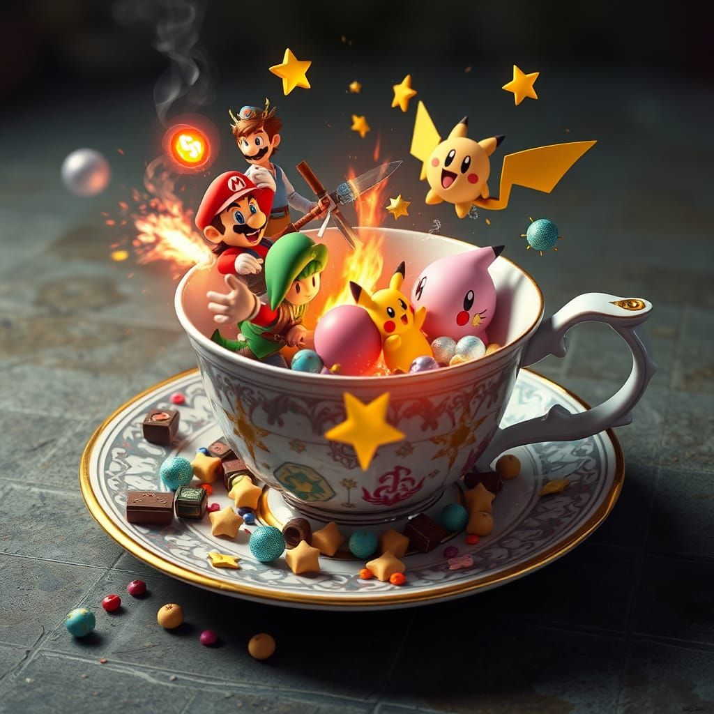 Super Smash Bros Teacup Battle in Unreal Engine 5