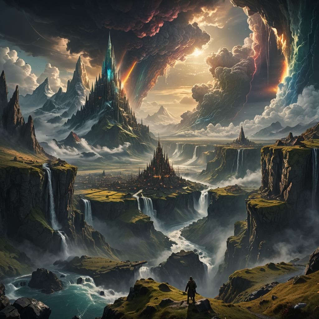 Epic Bifrost Bridge Digital Matte Painting