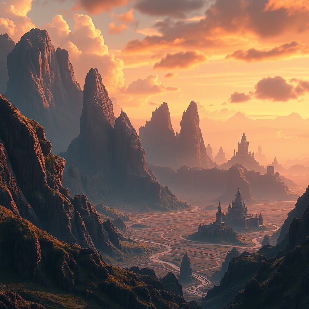 Epic, 8K Resolution World Landscape in Vibrant, Unreal Engin...