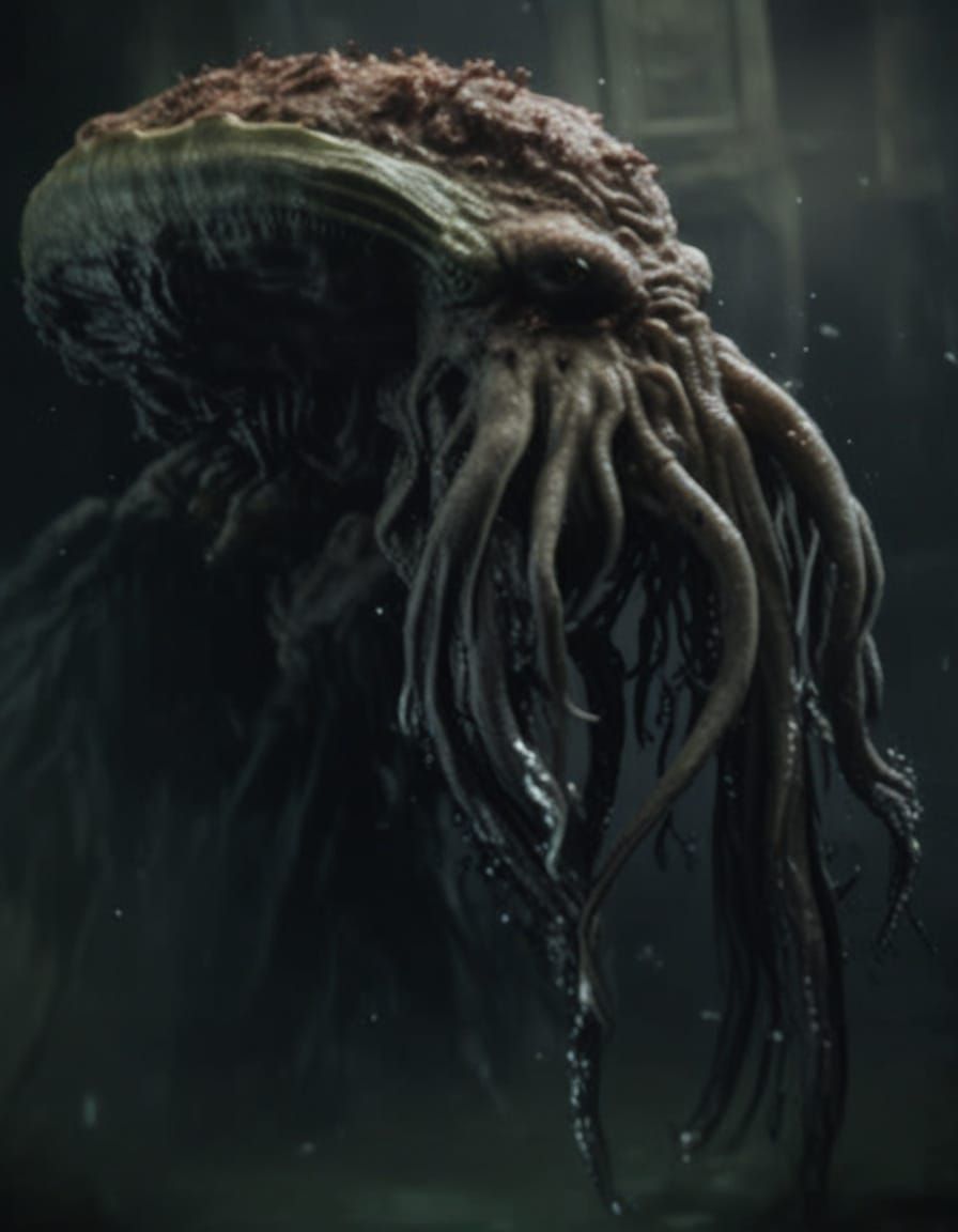 Photorealistic Cthulhu in Underwater City of R'lyeh
