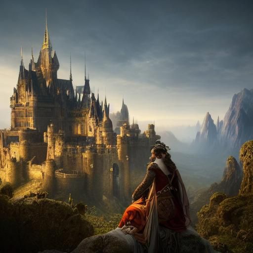 Elf on Dragon: Dark Fantasy Concept Art