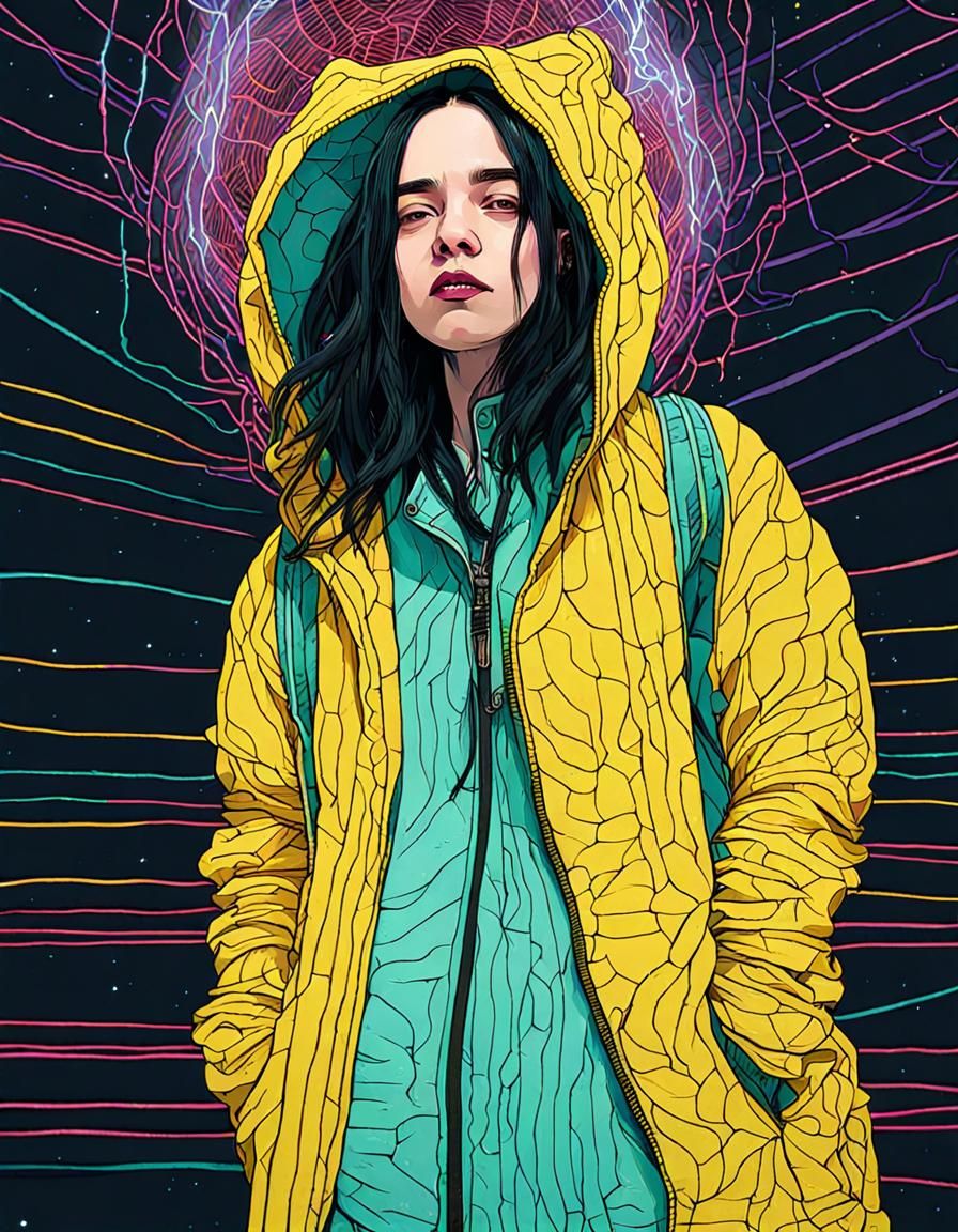 Time Traveling Supervillain in Comic Book Illustration