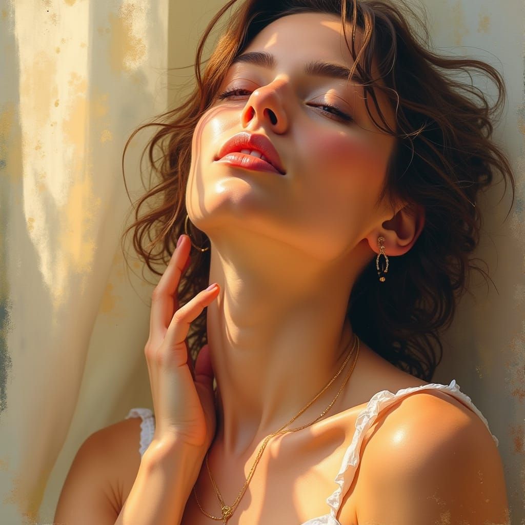 Radiant Woman in Ethereal Light