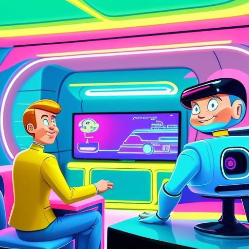 George Jetson in Retro Futurism Style