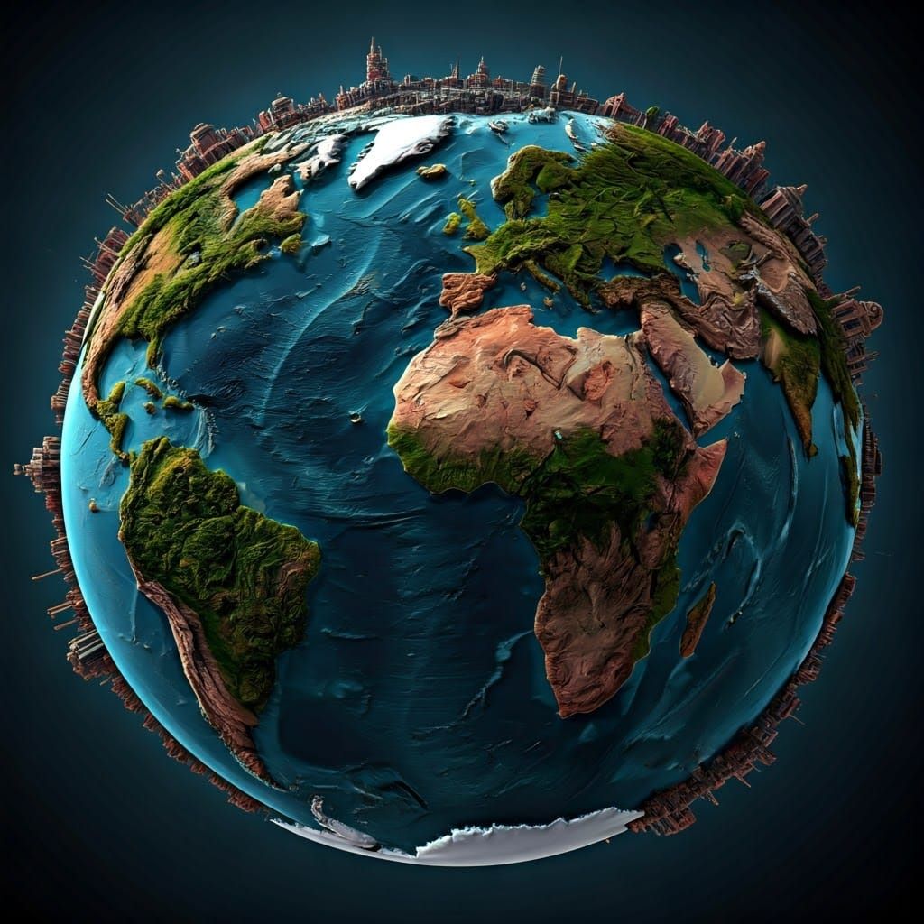 Stunning Escher-Inspired Futuristic Worldscape