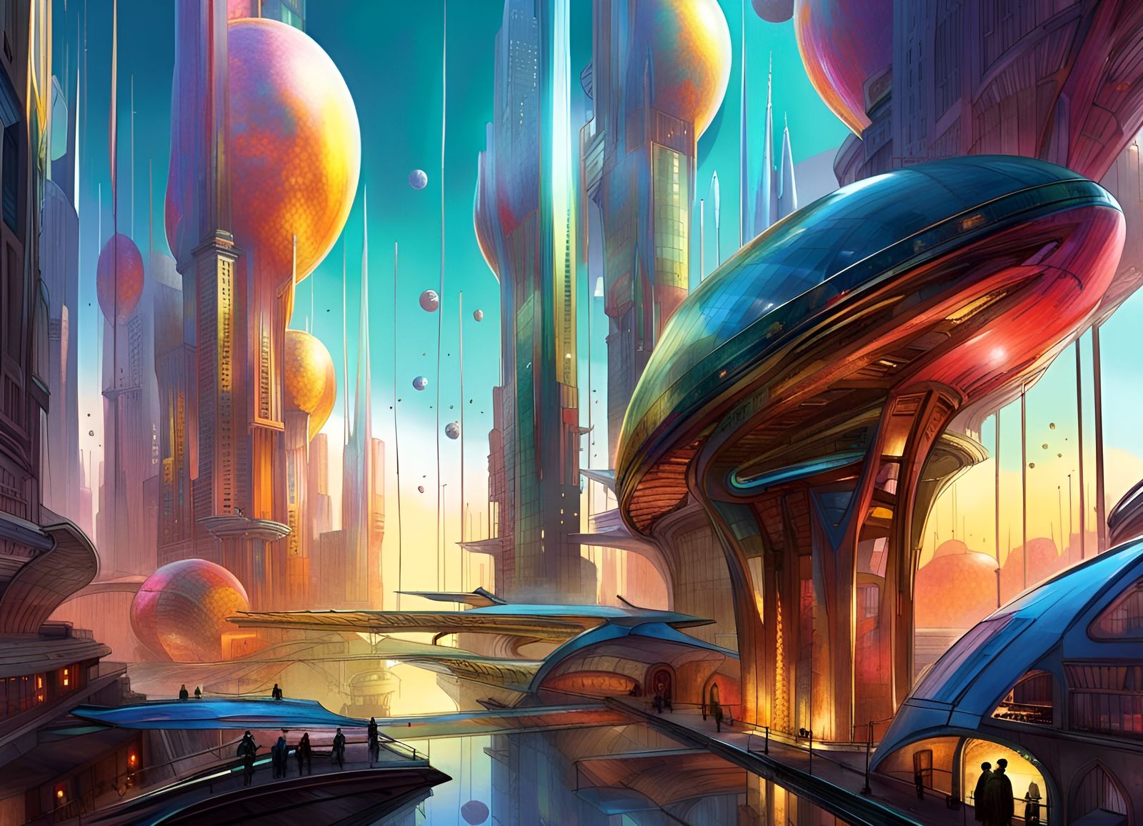 Retro spaceport Proxima B