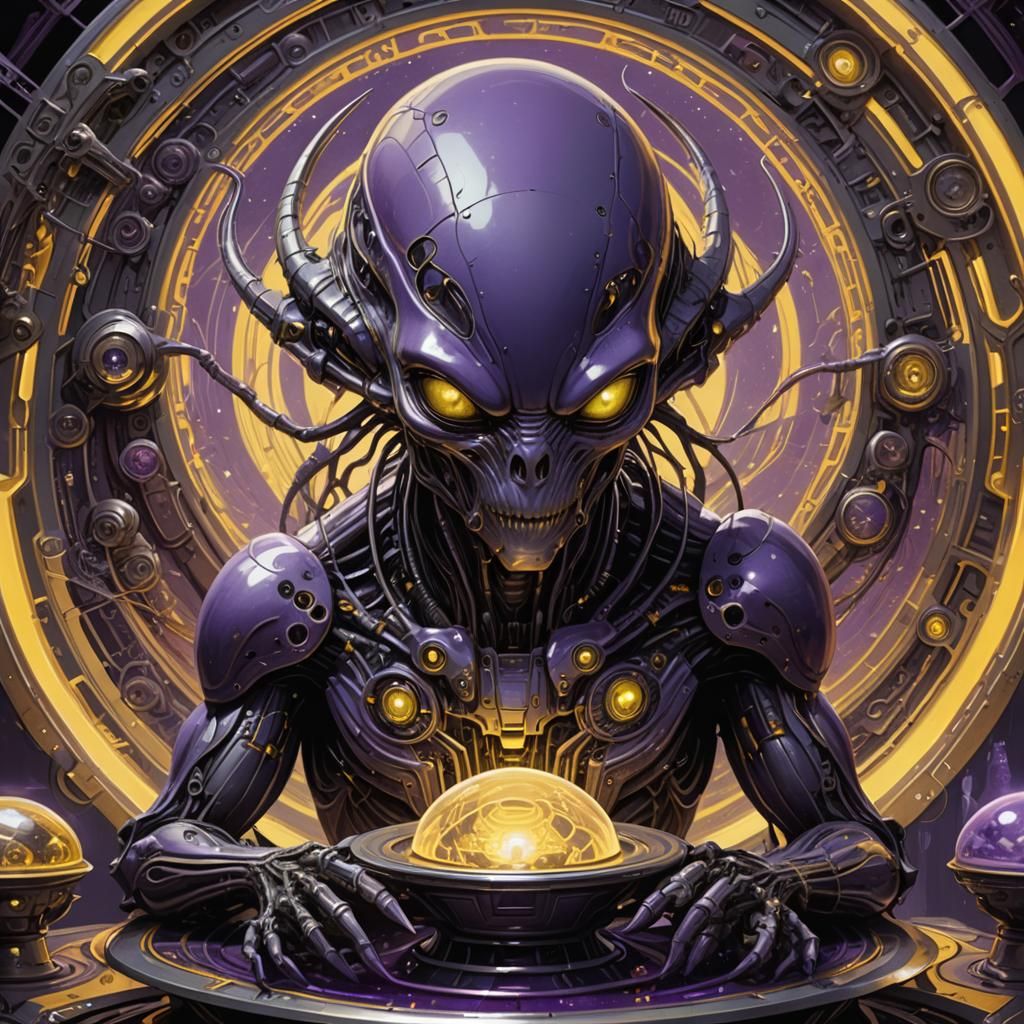 Distressed Alien by 2D Saucer Computers in Dark Fantasy