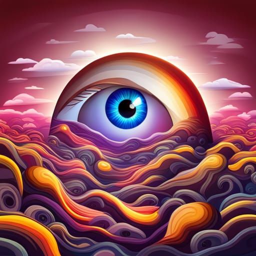 Hyperrealistic Eyeballs in Fantasy Scenery: Halloween Artwor...