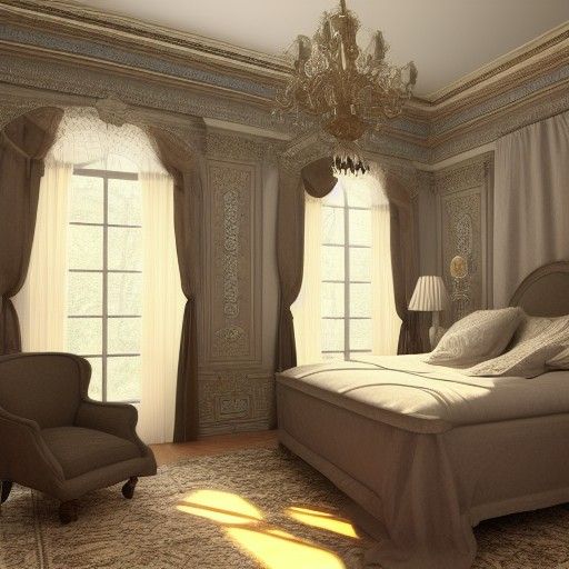 Victorian house interior master bedroom