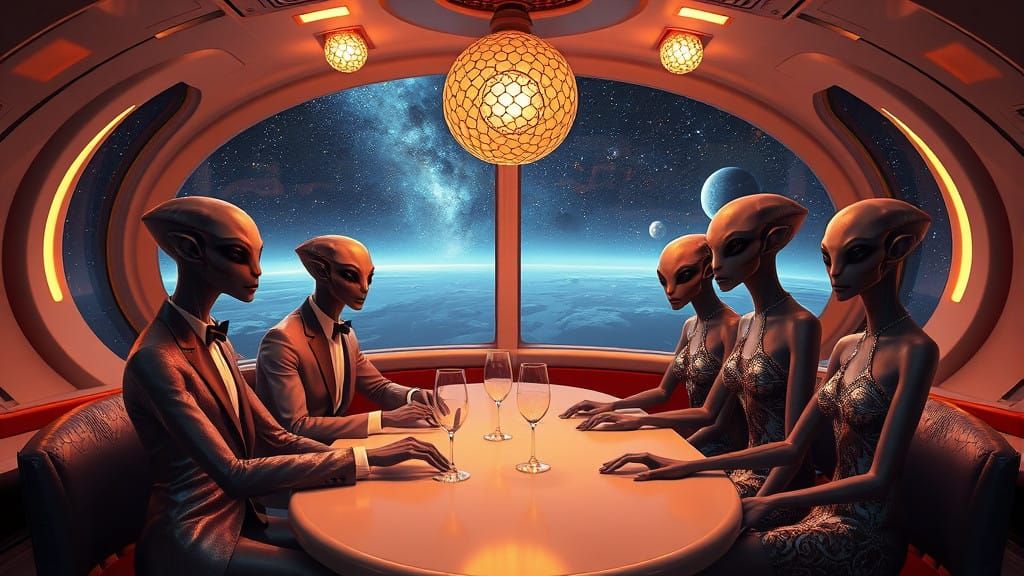 Luxurious Intergalactic Date Night in a UFO Restaurant