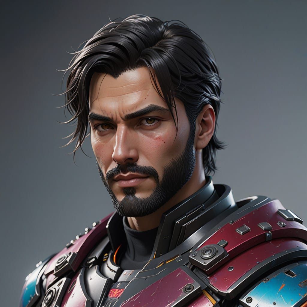 Divine American-Peruvian Superman in Impressionist Painting ...