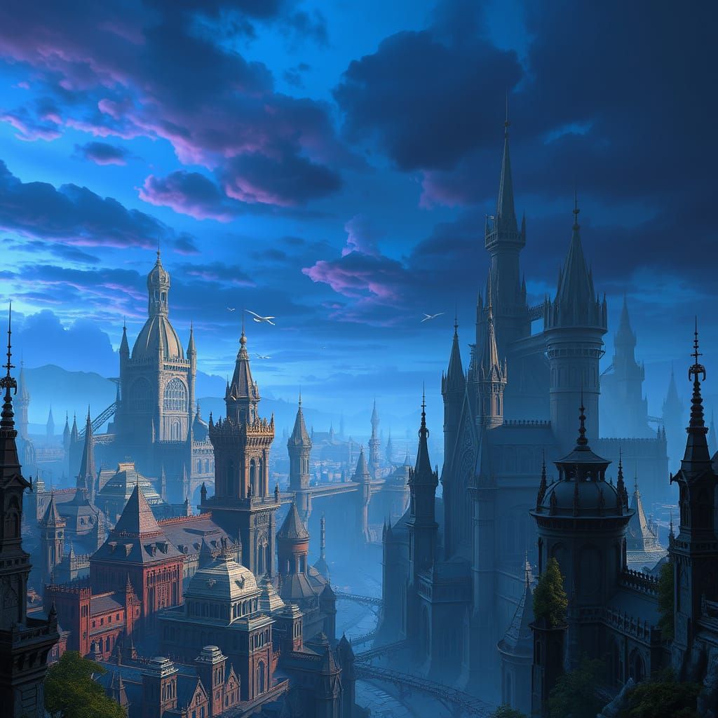 Mystical Metropolis Unfolds in a Dreamlike, Futuristic Lands...