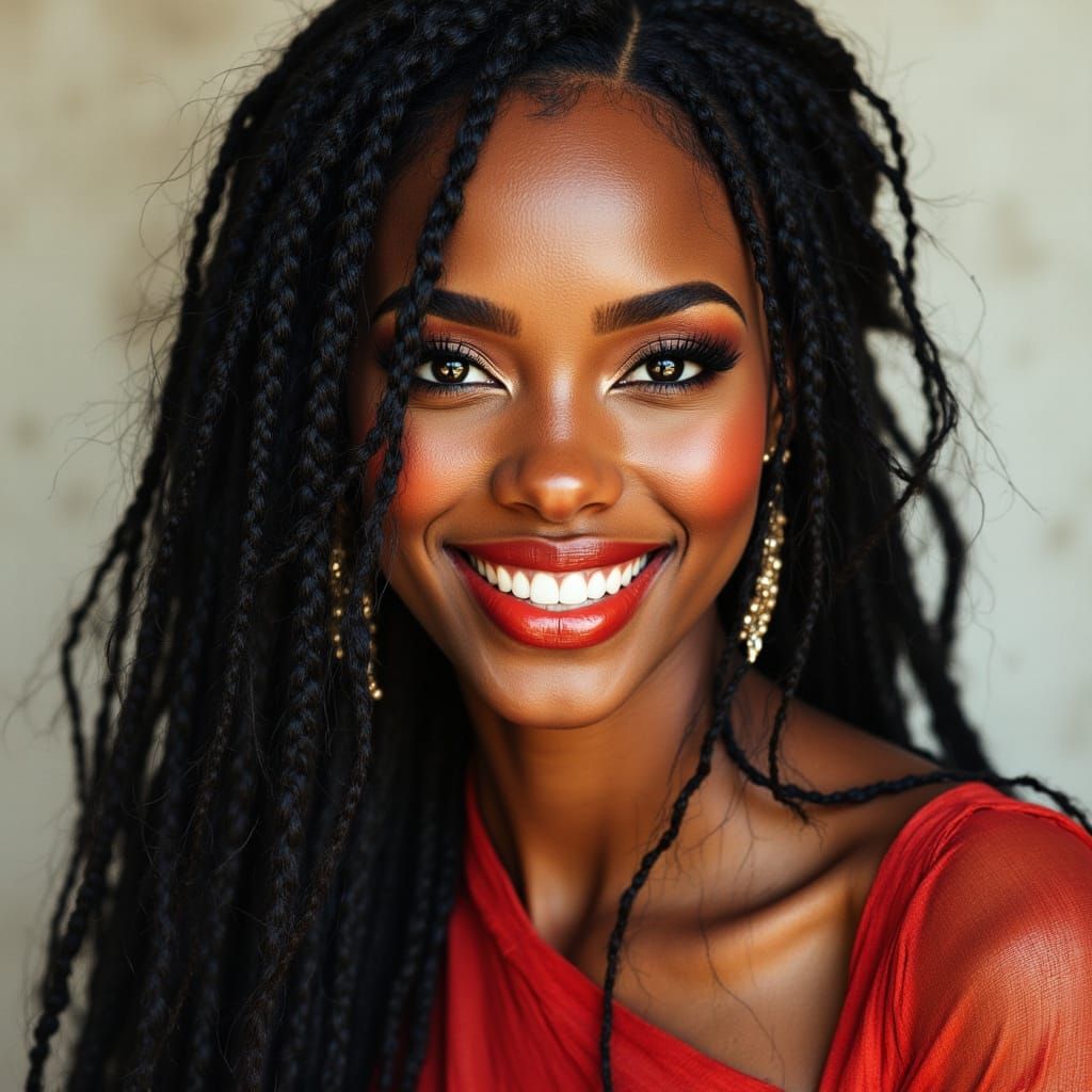 African Goddess Portrait in Vogue Style