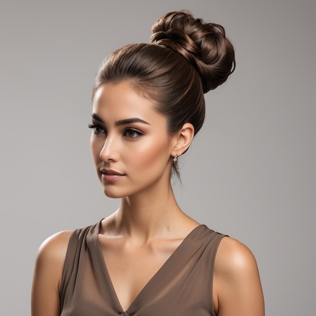 Elegant Woman Portrait with Airbrush Effect