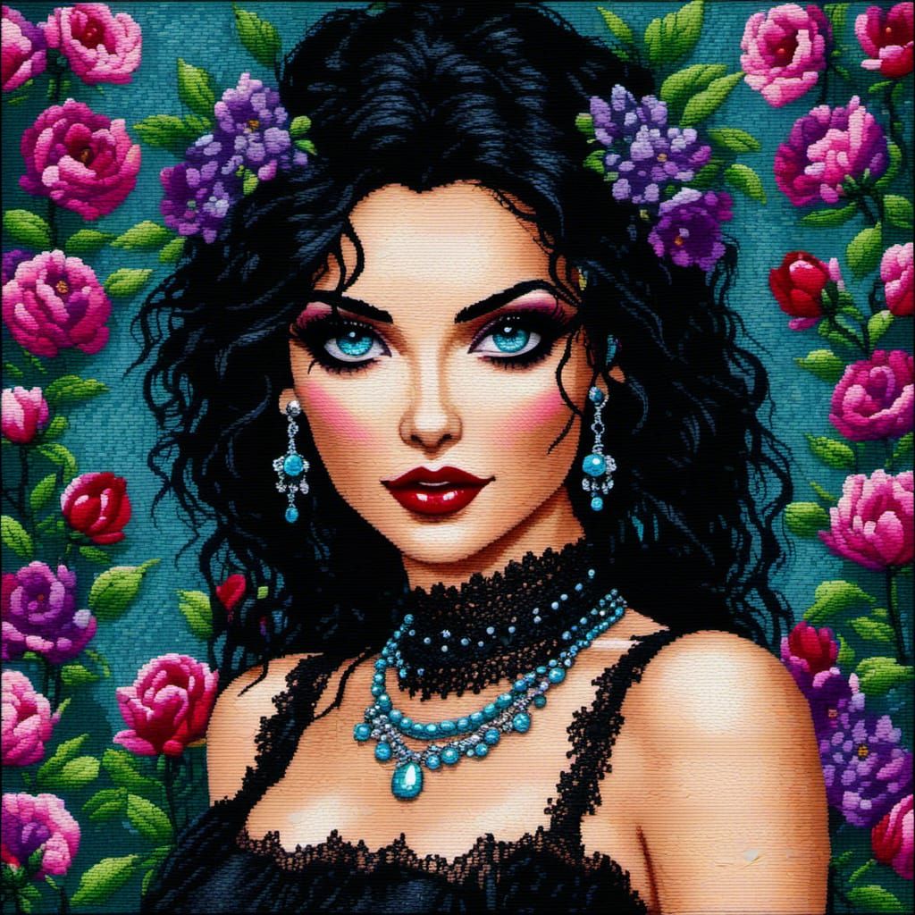 <lora:Cross Stitch:0.33> Beautiful stunning cross stitch,
dr...