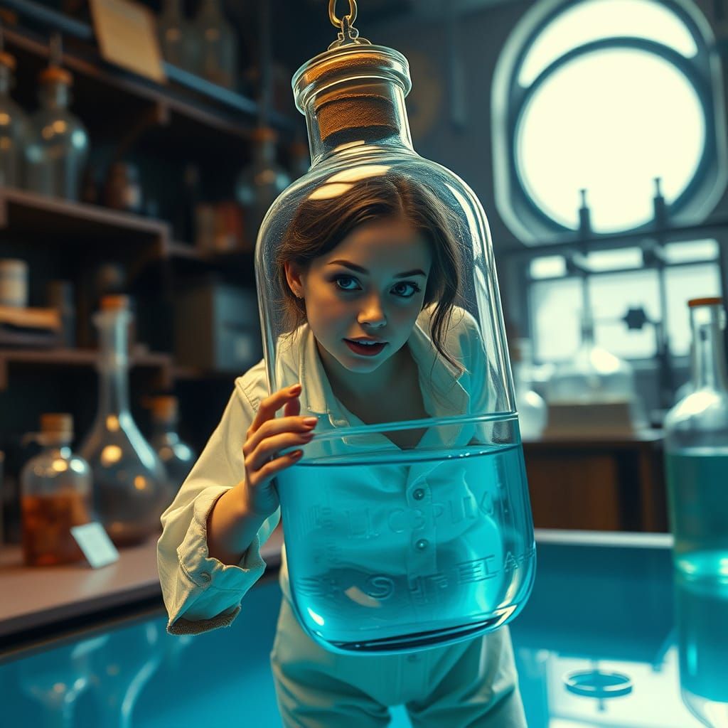 A Woman Trapped in a Laboratory Experiment Vessel in a Dream...