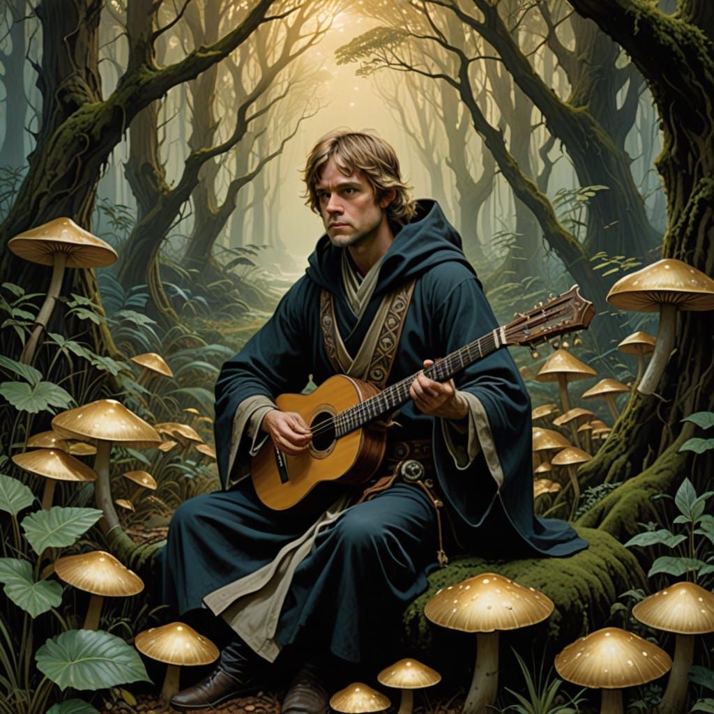 Jedi Musician in Enchanted Forest