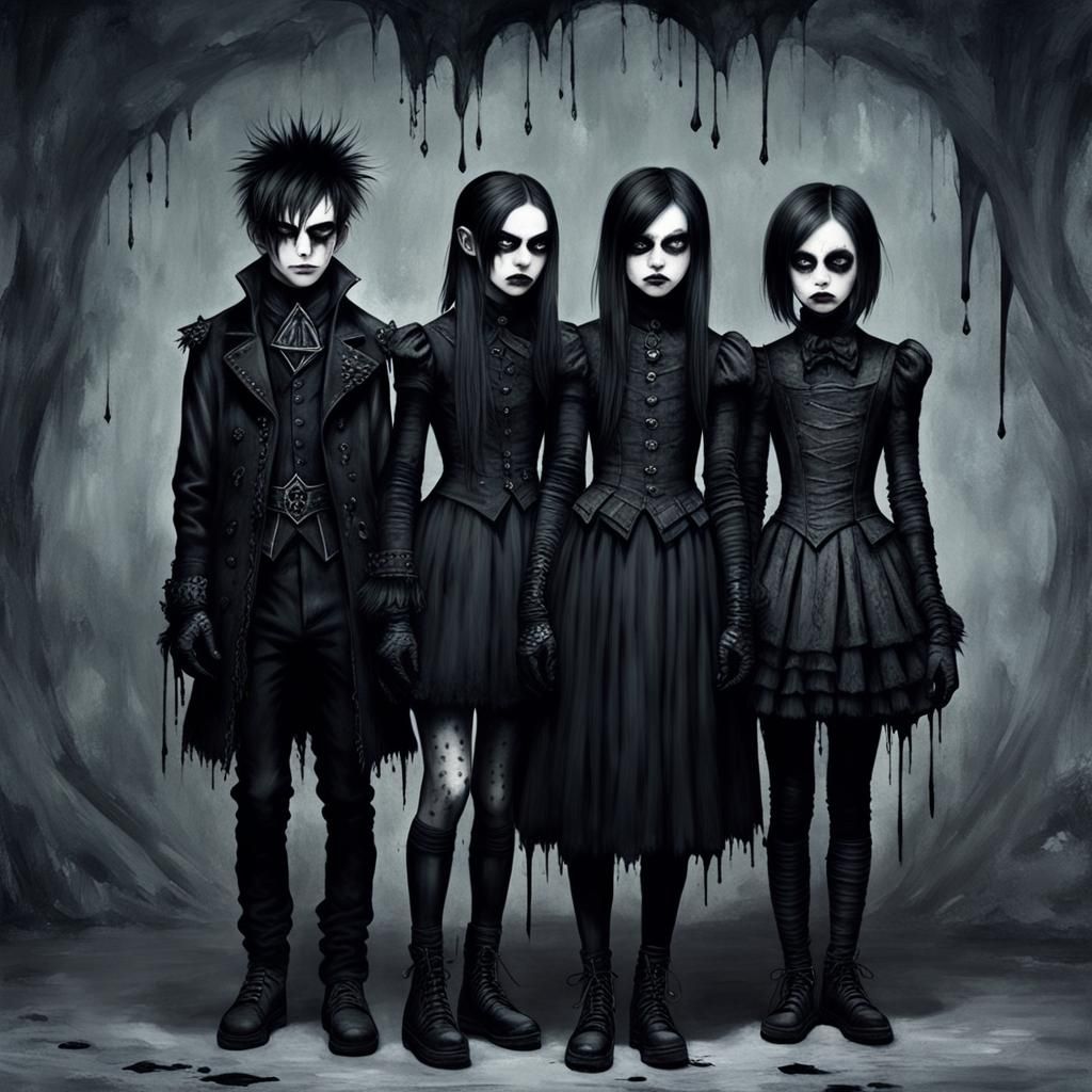 Gothic Black Lemonade with Eyeliner Detail