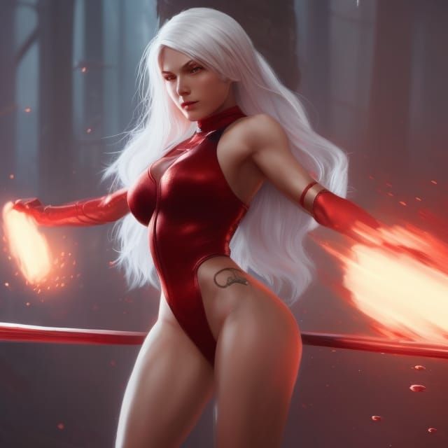 Fantasy Portrait of a Voluptuous Woman in Dark Art Style