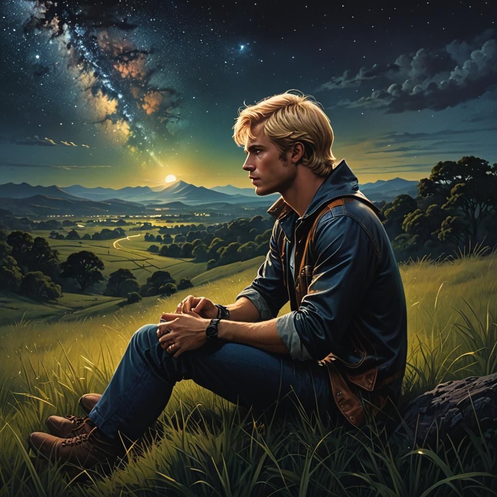 Fantasy Book Cover Art in 1970s Style