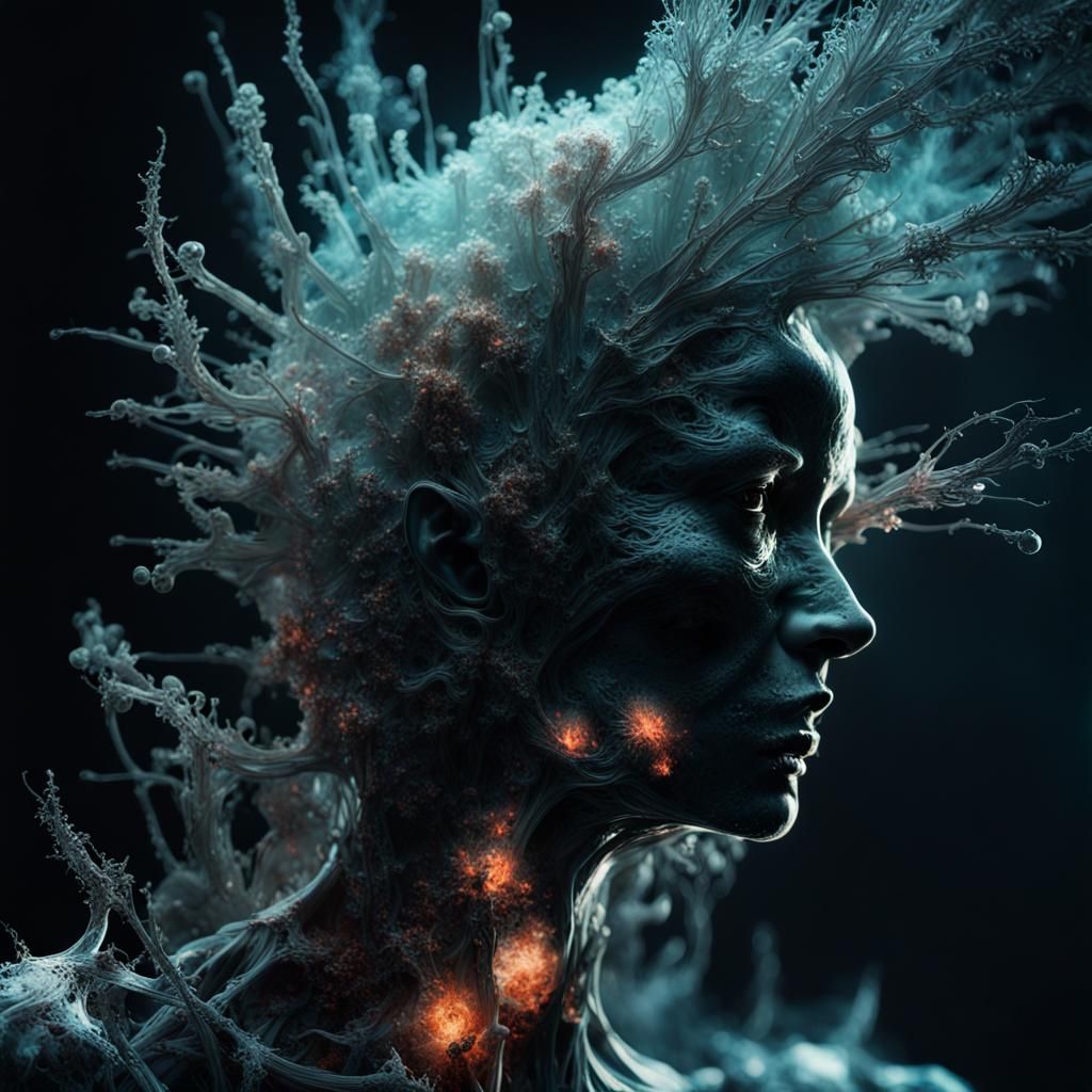 Bioluminescent Microorganisms in Maximalist Digital Art