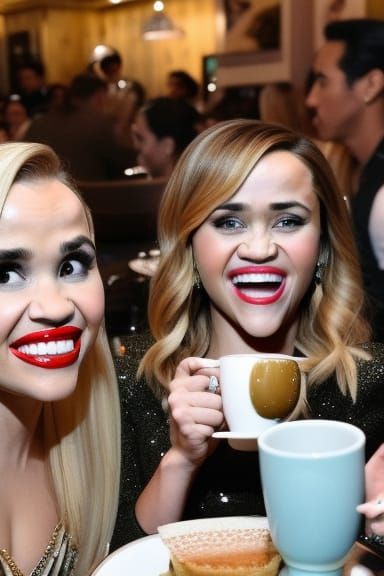 Sofia Carson with Reese Witherspoon on a night out which never happened