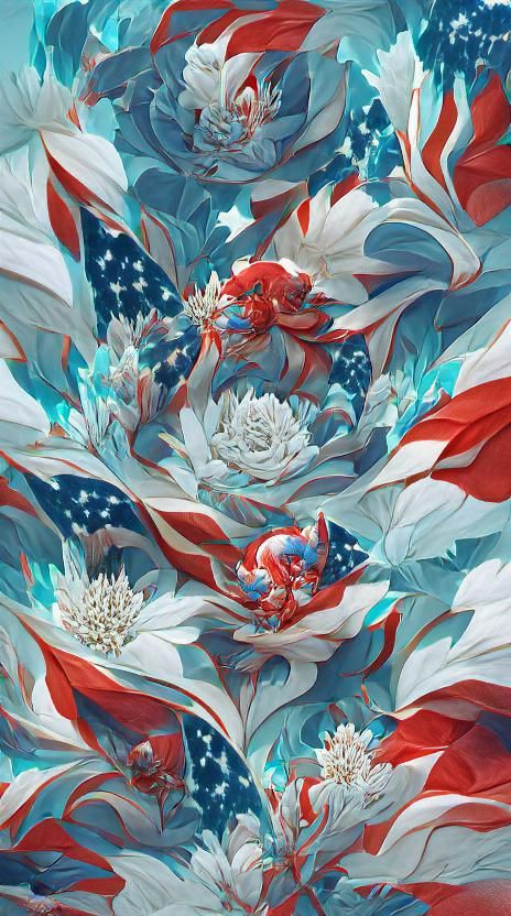 4th of July Floral Dreamscape by James Jean
