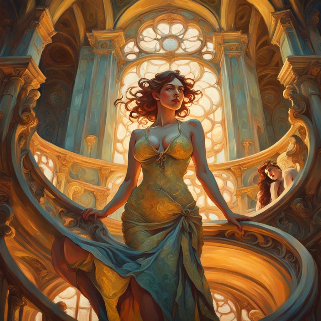 Flibbertigibbet in Art Nouveau Splendor